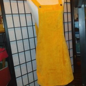Mustard yello overall dress